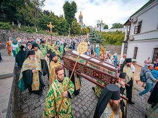 В Киево-Печерской лавре верующие УПЦ отметили память преподобного Агапита
